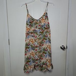 Shein Curve Floral Flowy Midi Strapless Dress Size 3XL